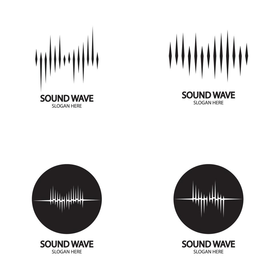 Sound waves vector illustration