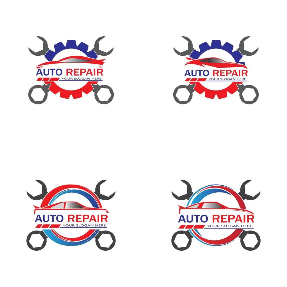 vector de logo de reparación automática. plantilla de logotipo automotriz