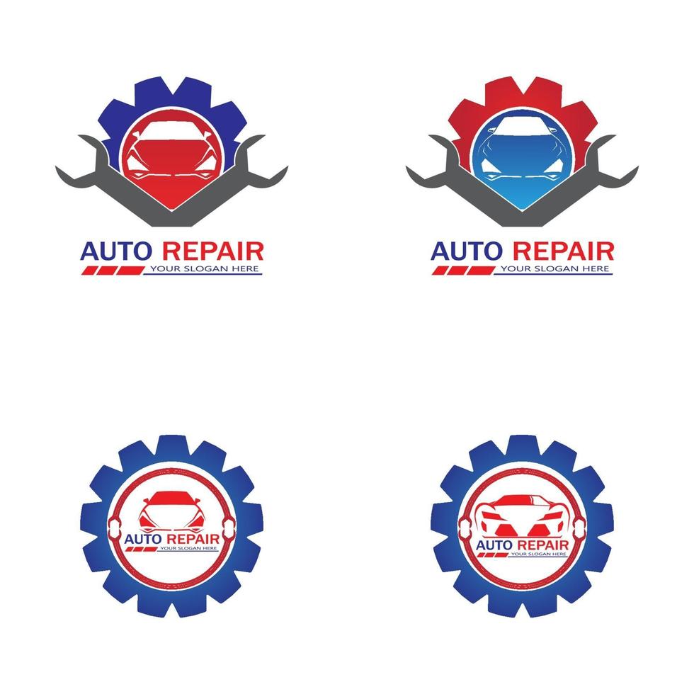 vector de logo de reparación automática. plantilla de logotipo automotriz