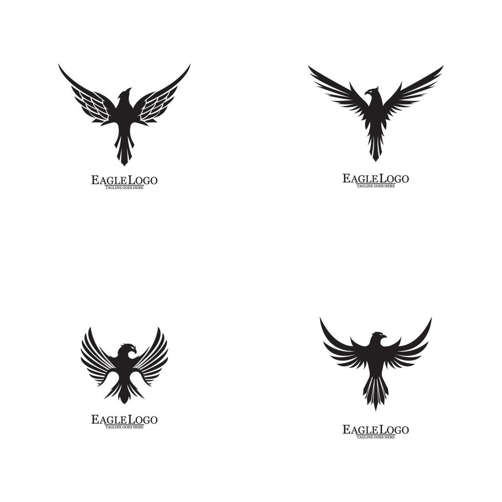 plantilla de vector de diseño de logotipo de icono de águila