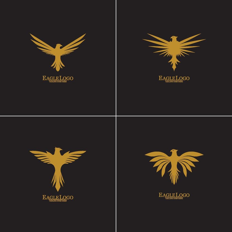 águila real, con, fondo negro, vector, ilustración vector