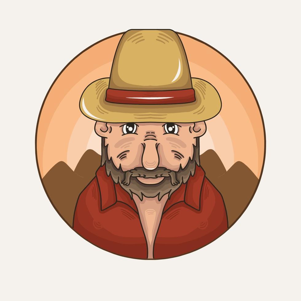 A gentleman head wear beachwear vector