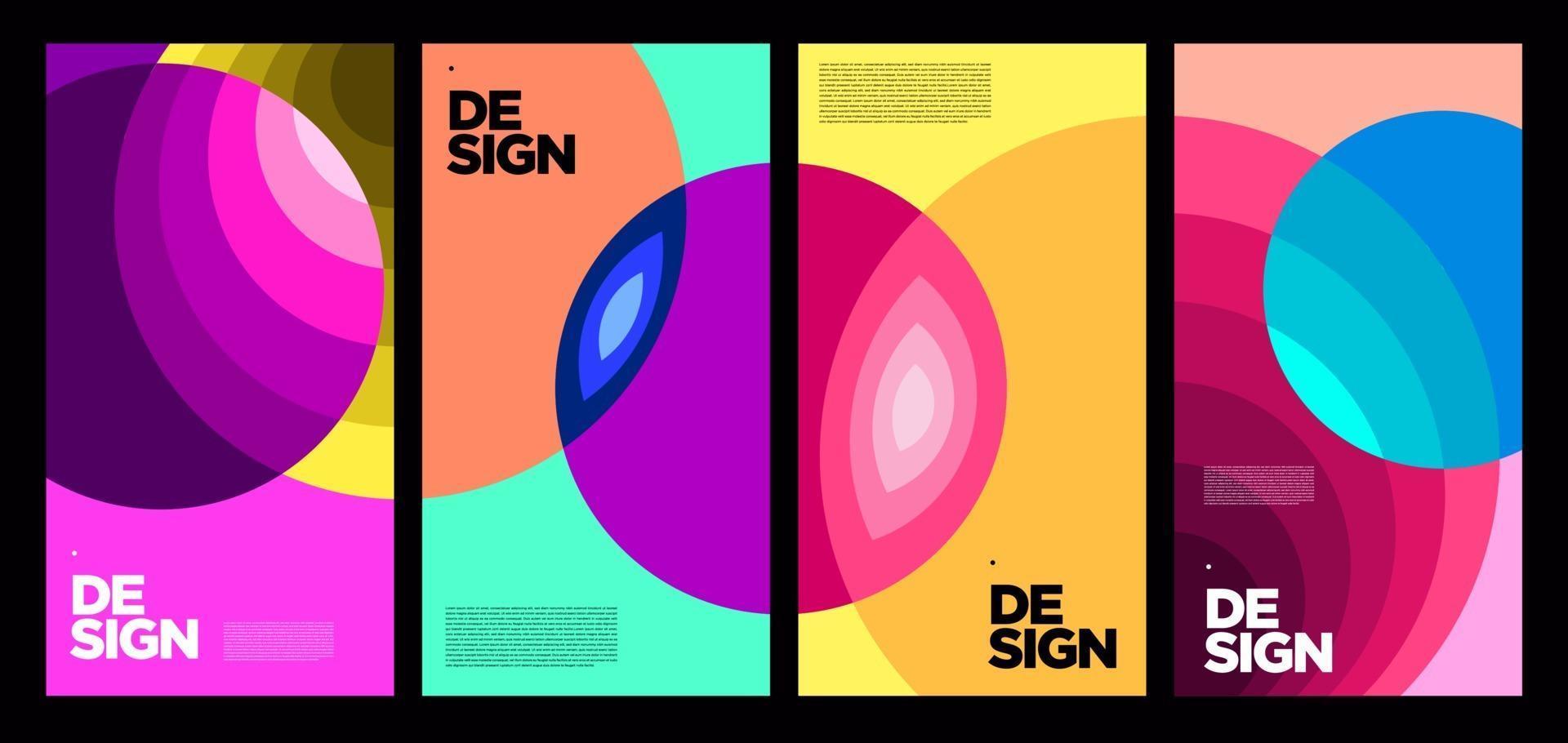 Vector colorful abstract geometric poster