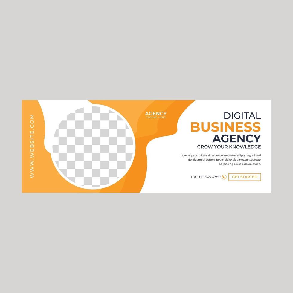 Geometric business social media banner template vector