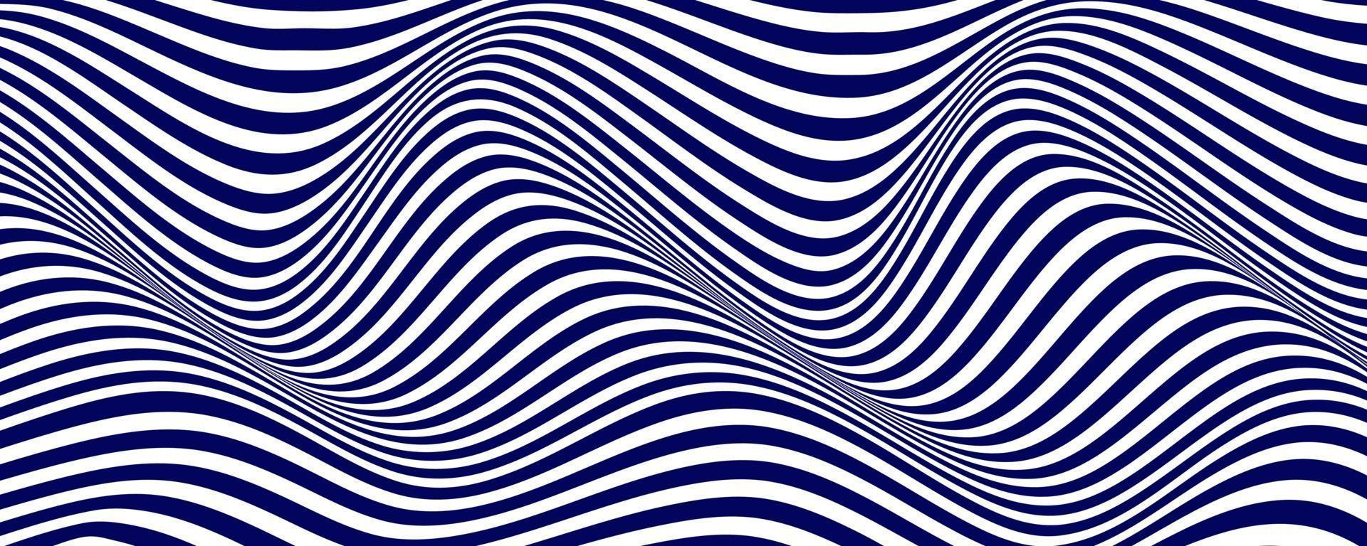 Distorted ink stripes optical illusion background vector