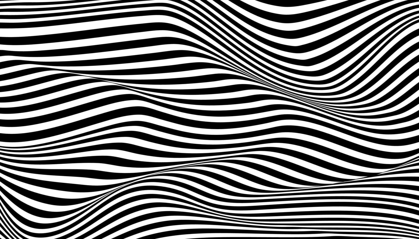 Black and white optical illusion background vector