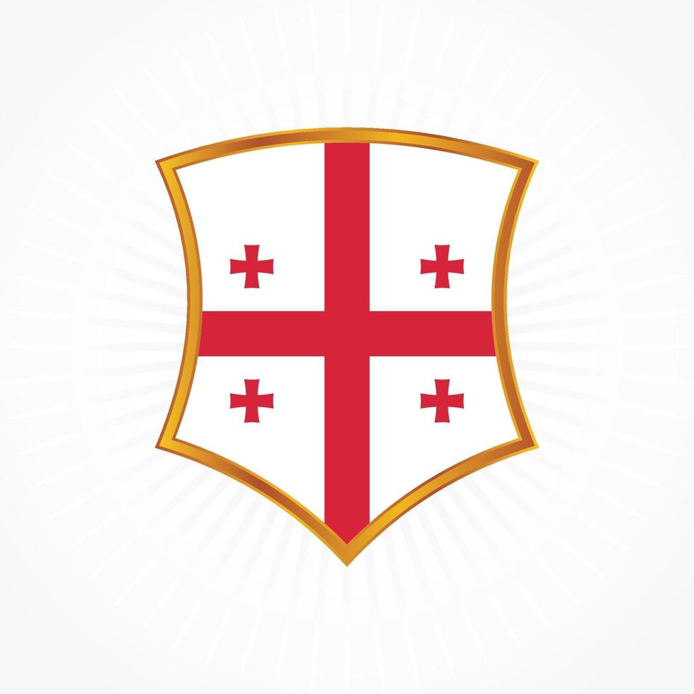 Georgia flag vector with shield frame