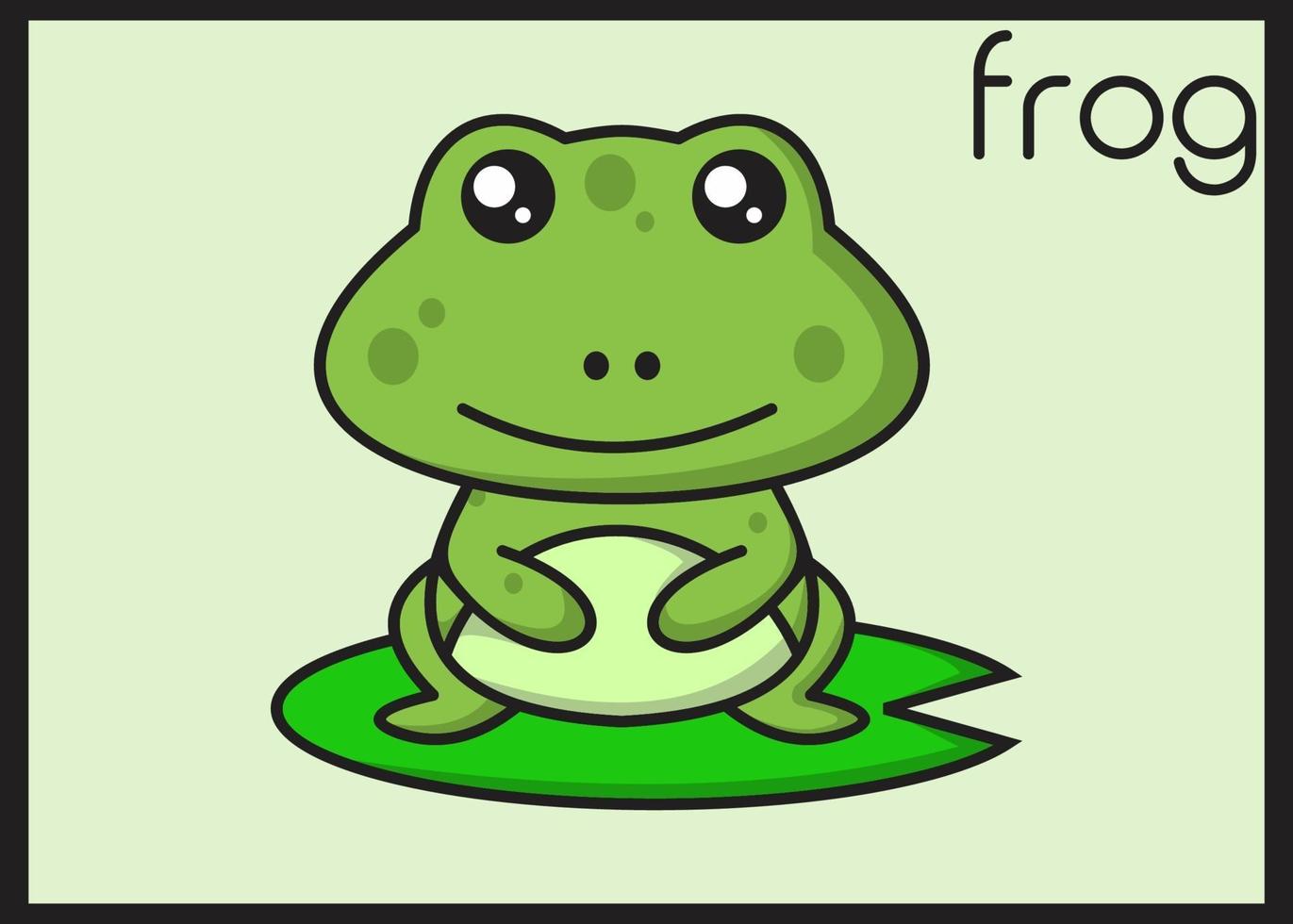 cutte and funny frog vector