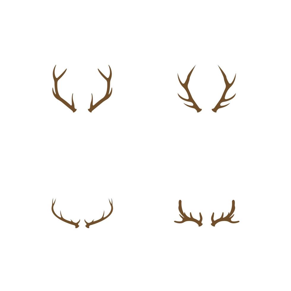 Deer Antlers Logo Template Illustration Design. vector