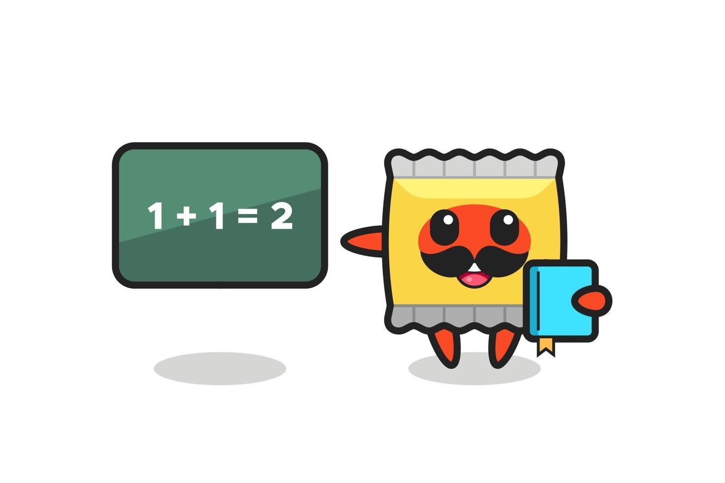 Illustration of snack character as a teacher vector