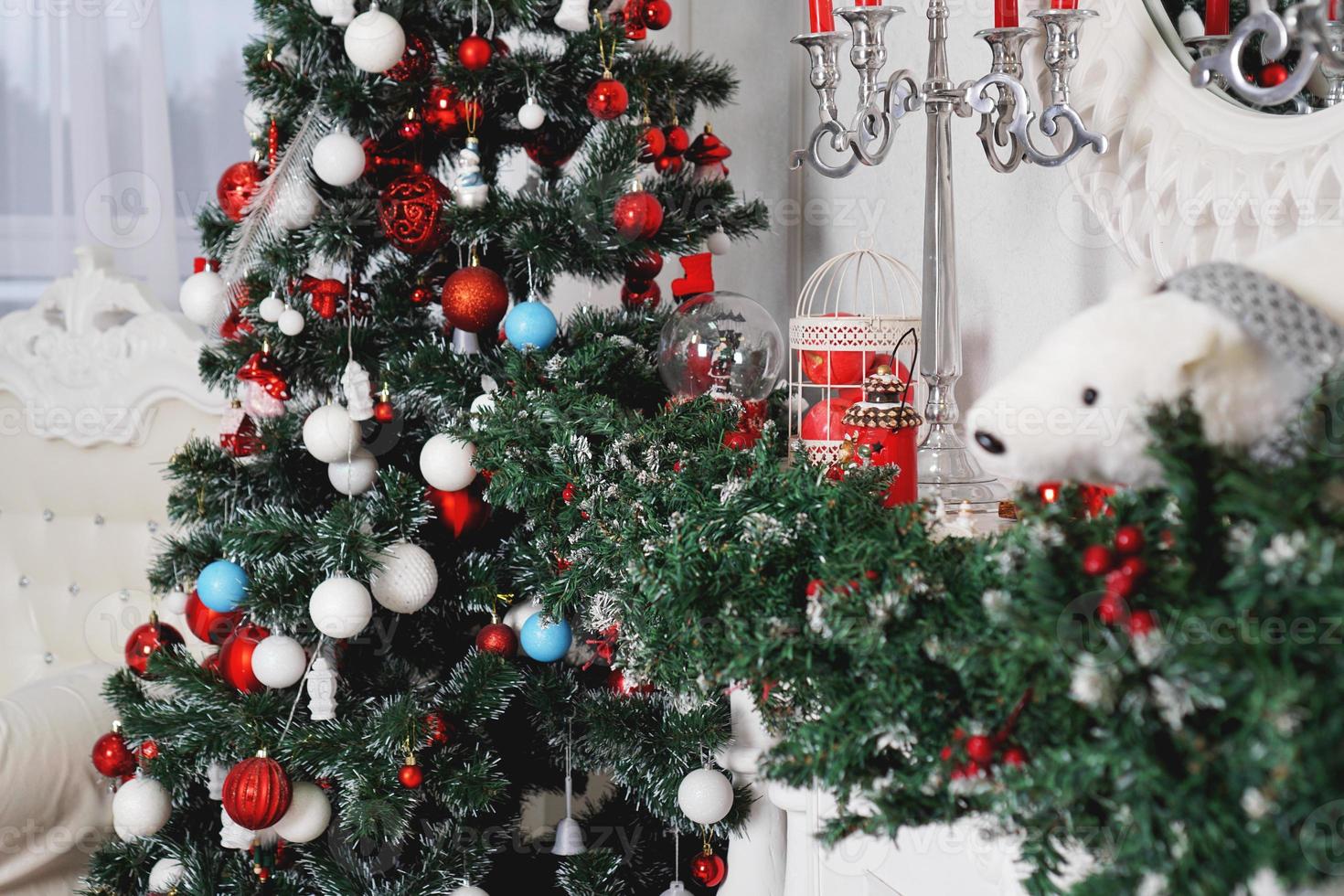 Christmas decorations, Christmas tree, gifts, new year photo