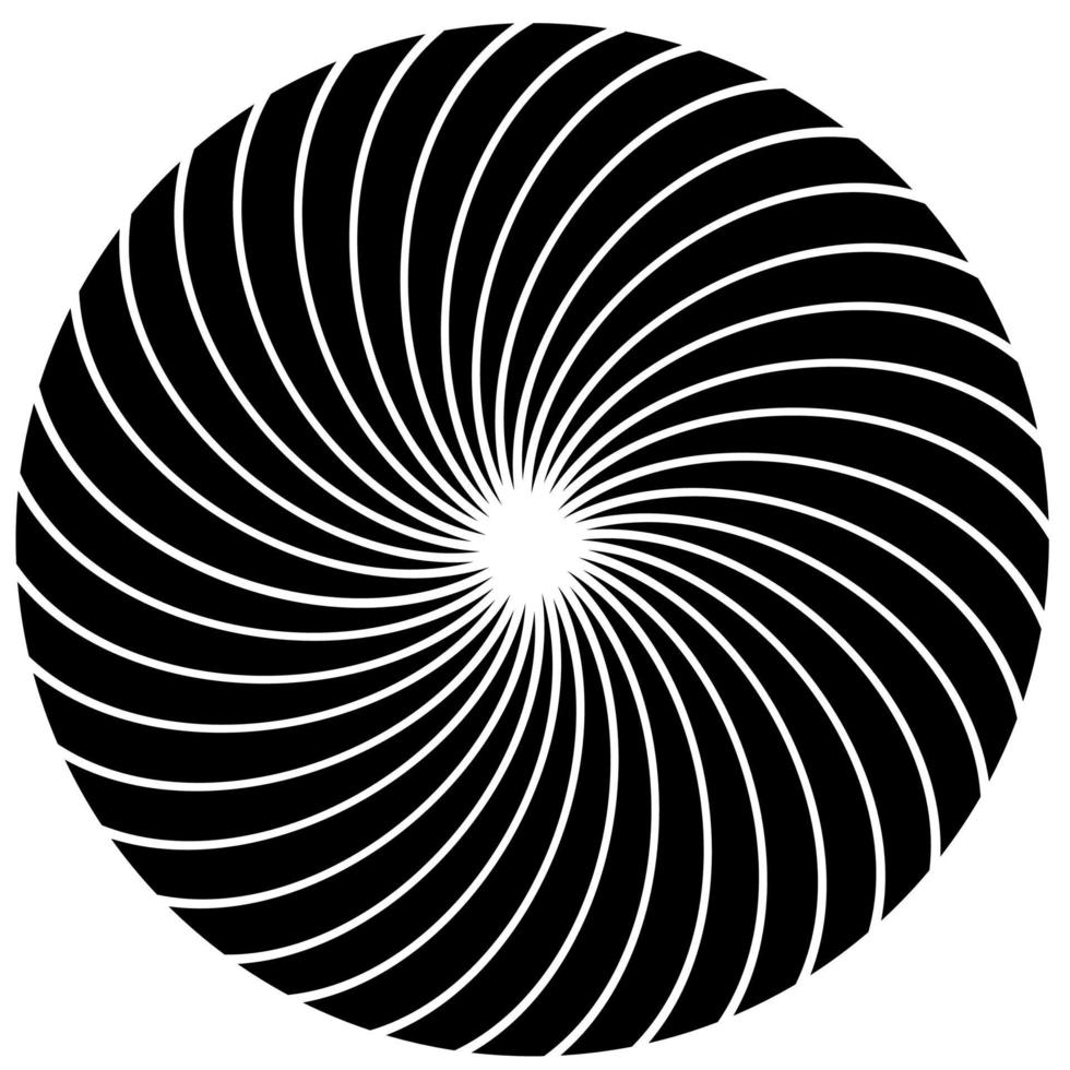 Black and white hypnotic background. vector