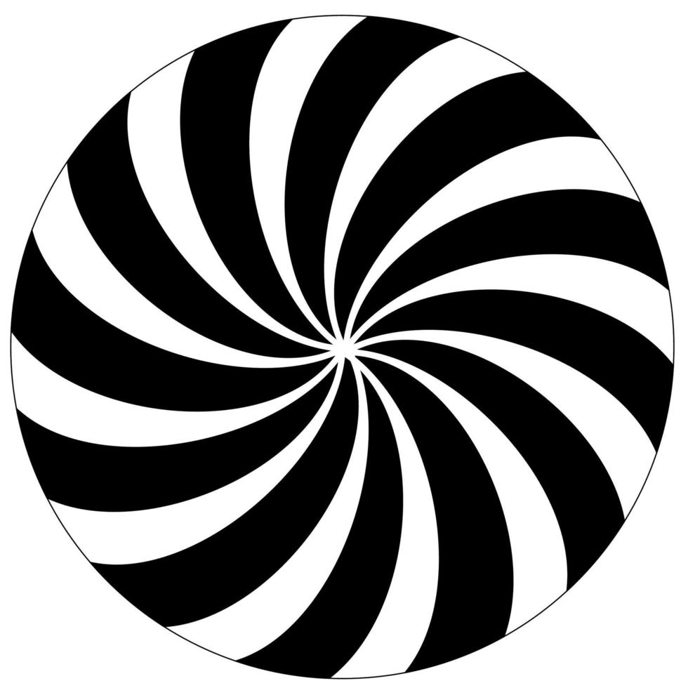 Black and white hypnotic background. vector