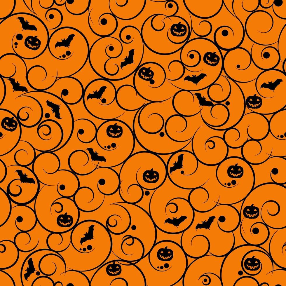 halloween, seamless, patrón, plano de fondo, vector, ilustración vector