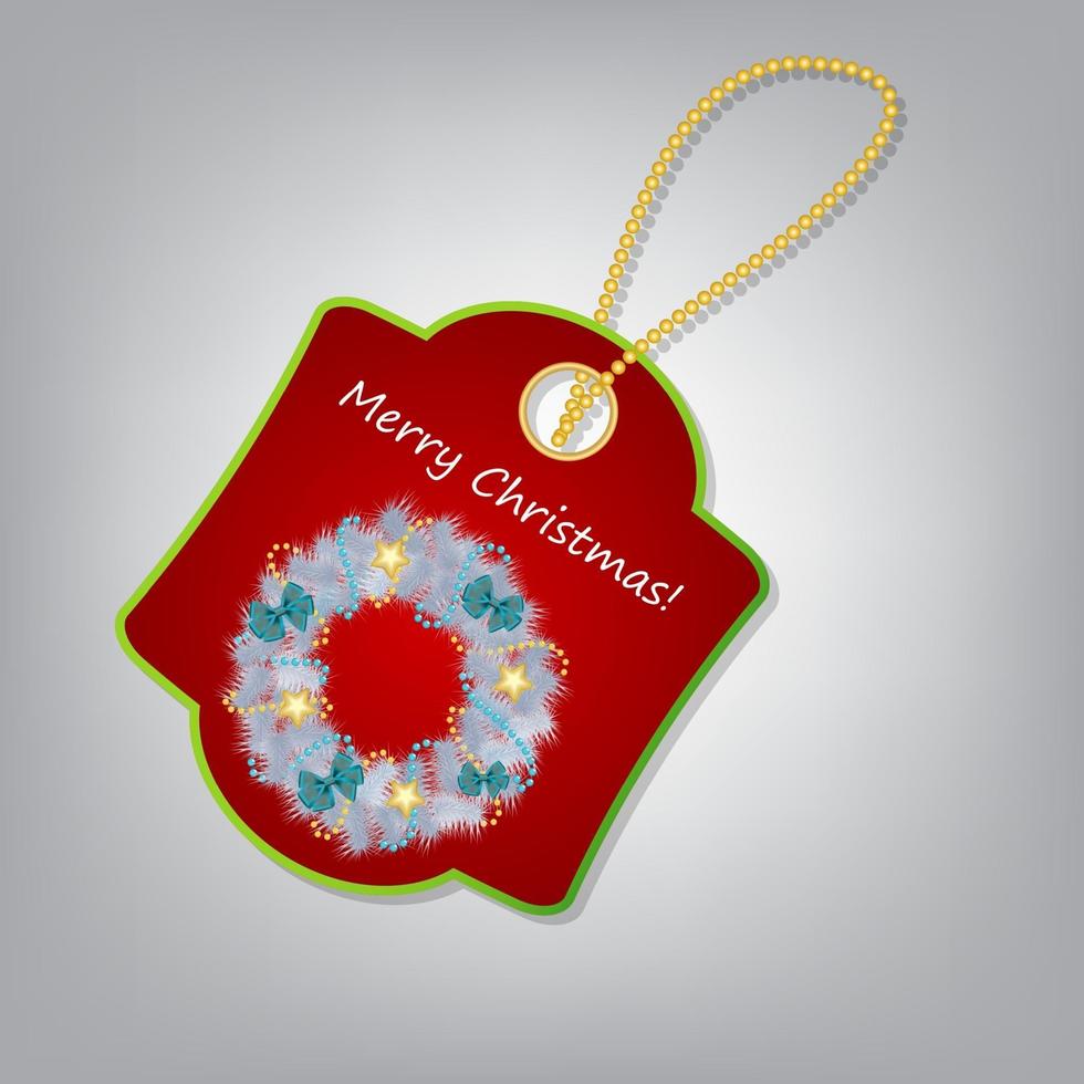 Christmas label vector illustration
