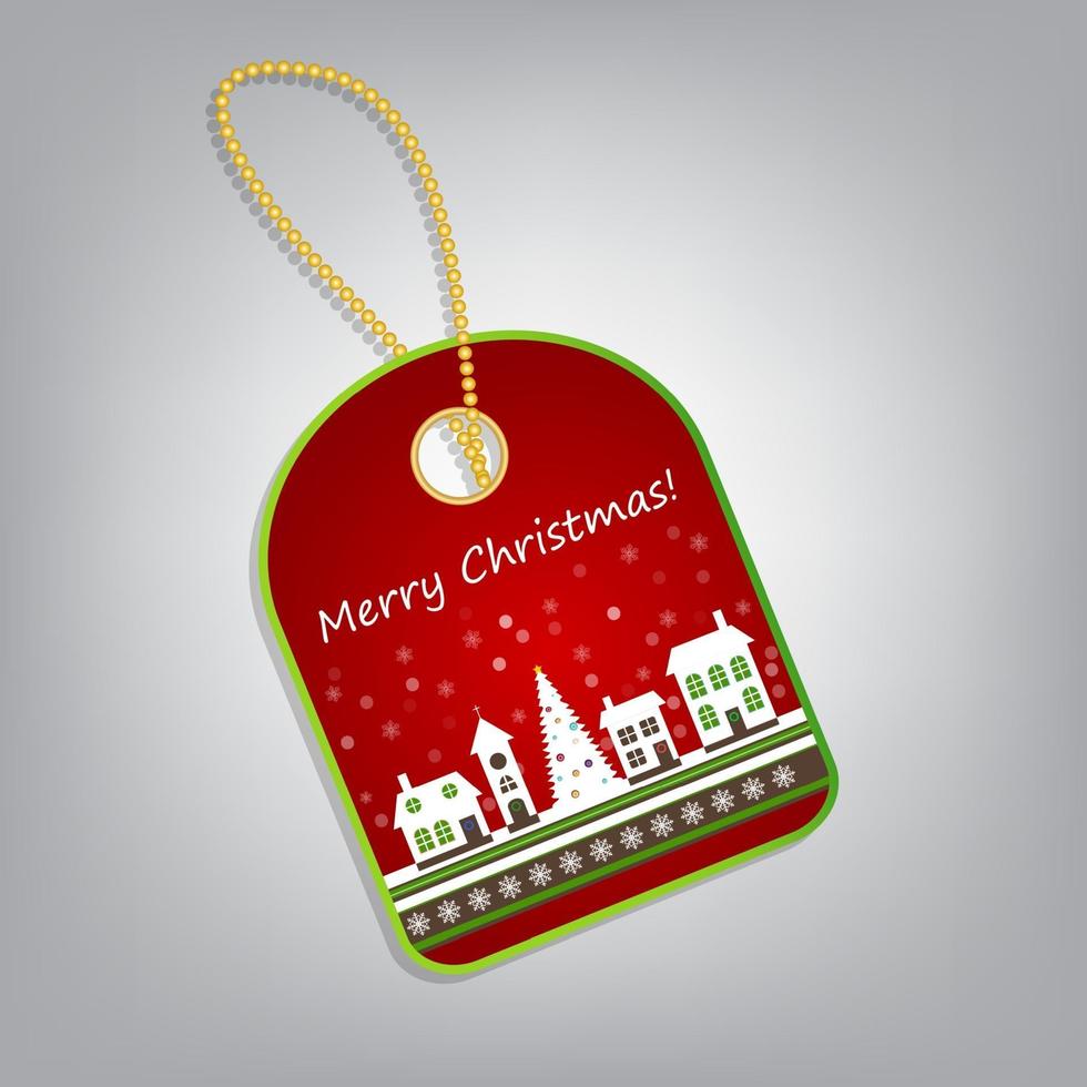Christmas label vector illustration