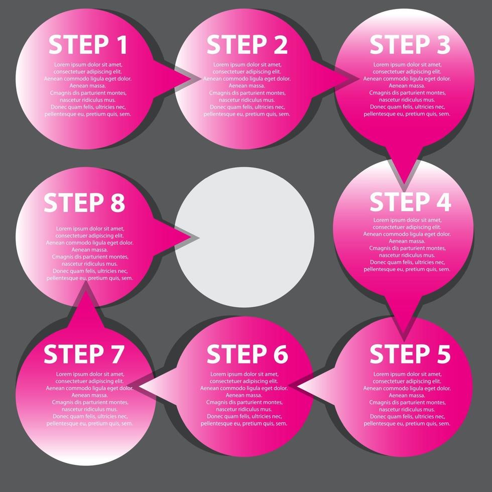 Concept of colorful circular banners with arrows vector