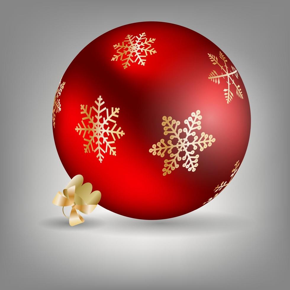 Ilustración de vector de icono de bola de Navidad