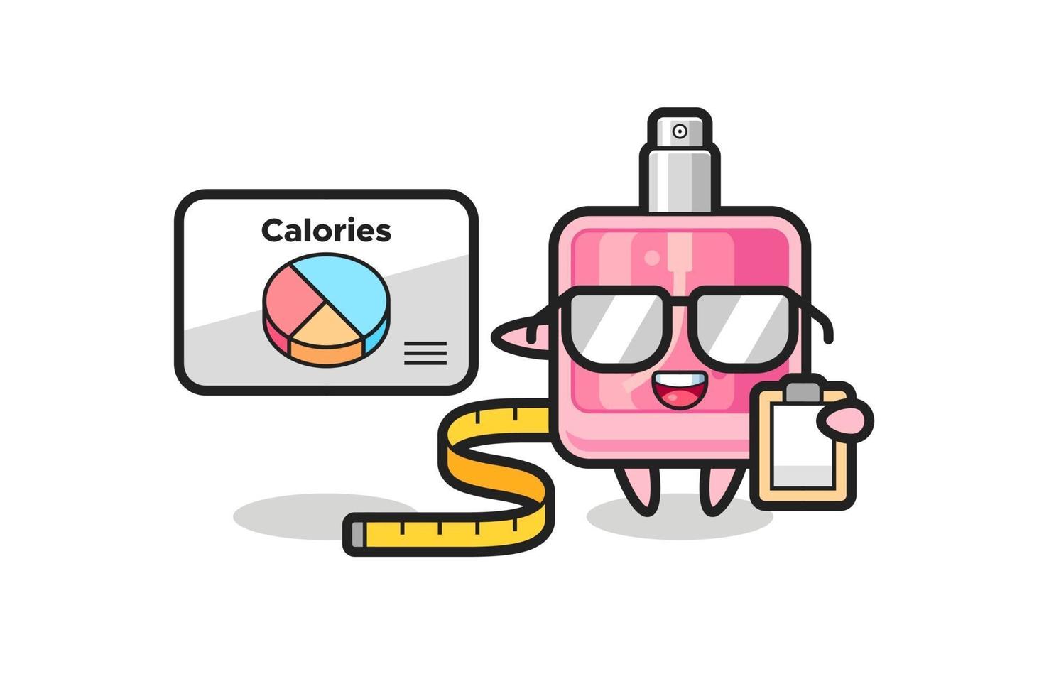 Illustration of perfume mascot as a dietitian vector