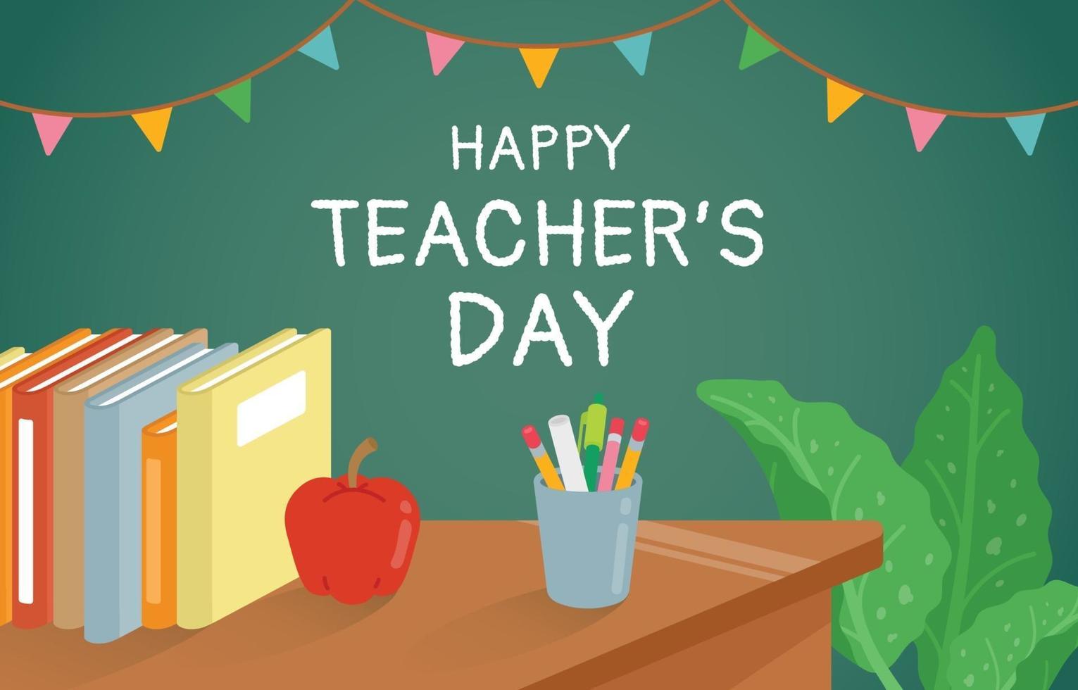 Happy Teacher's Day Background vector