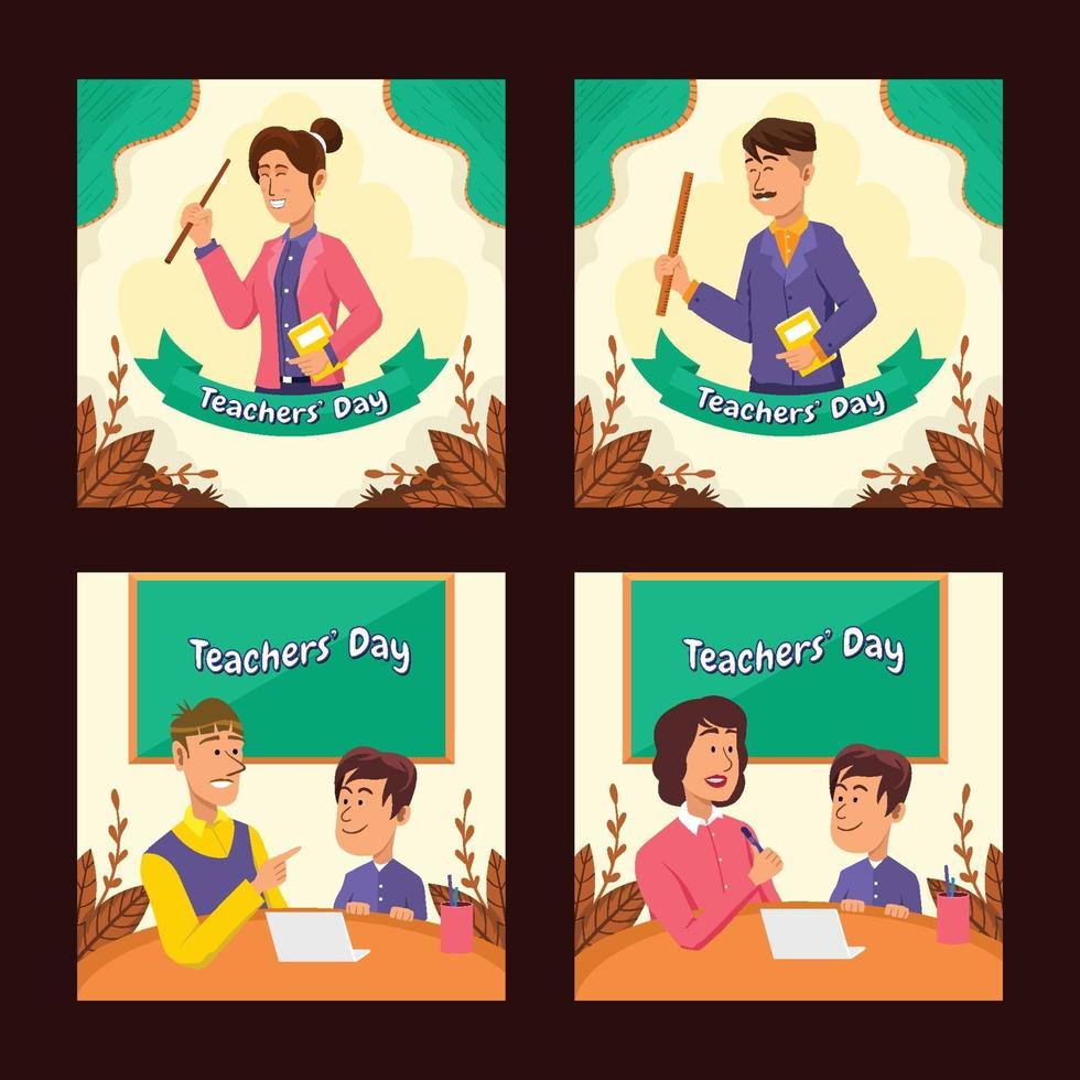 Teachers Day Social Media vector