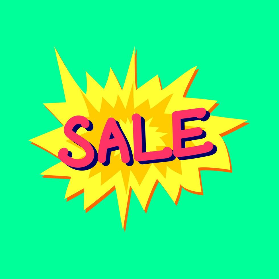 Colorful banner for discounts and advertising sale vector