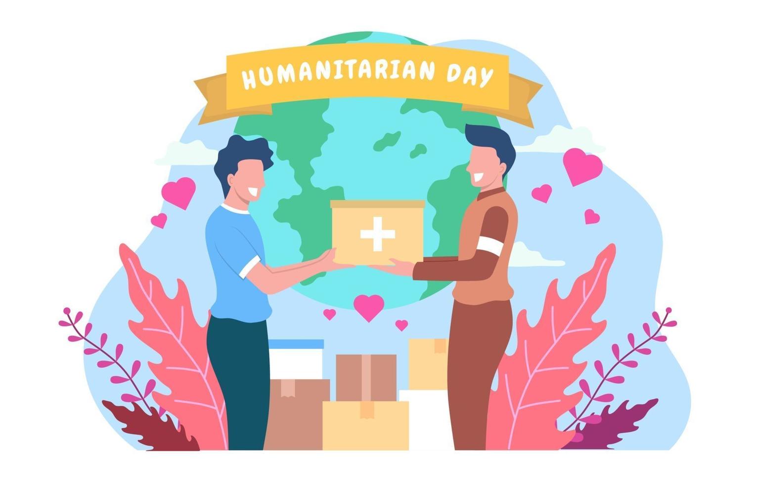 humanitarian day activities vector