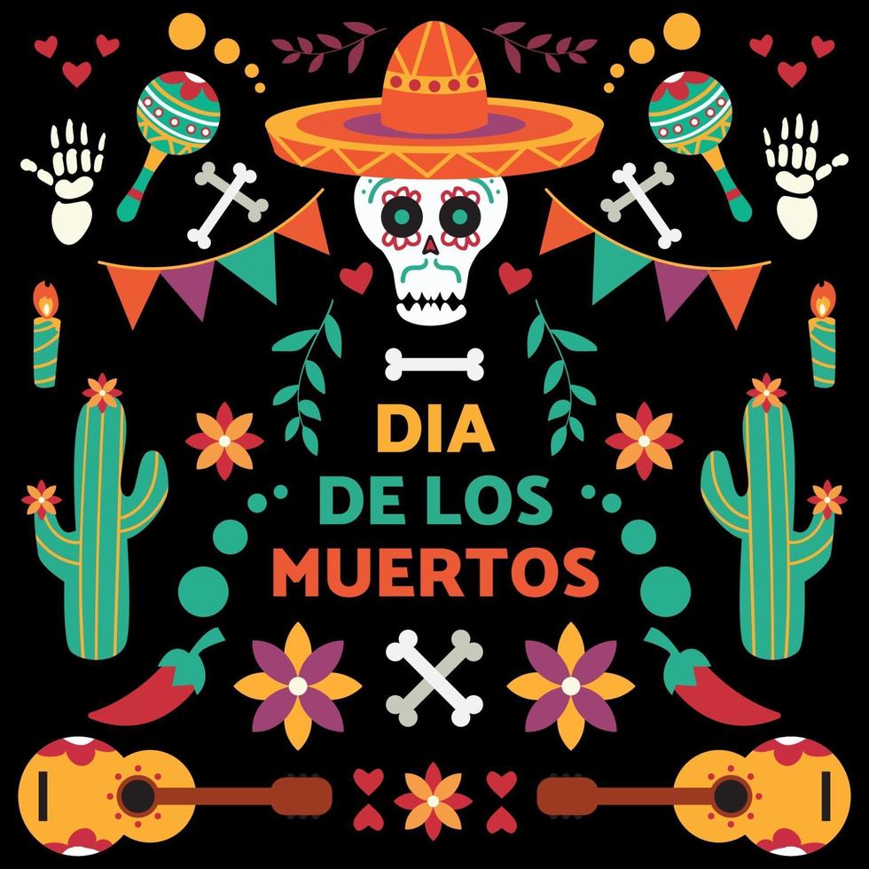 Dia De Los Muertos Background 3260799 Vector Art at Vecteezy
