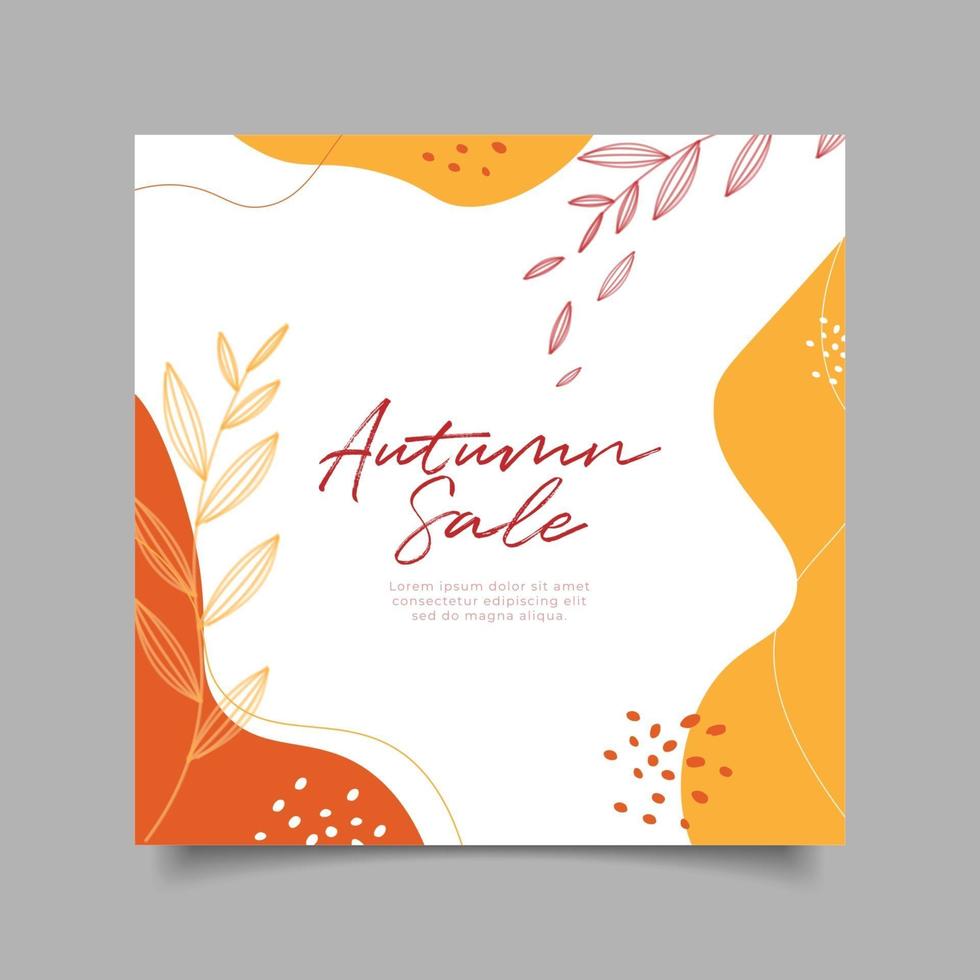Autumn sale template vector