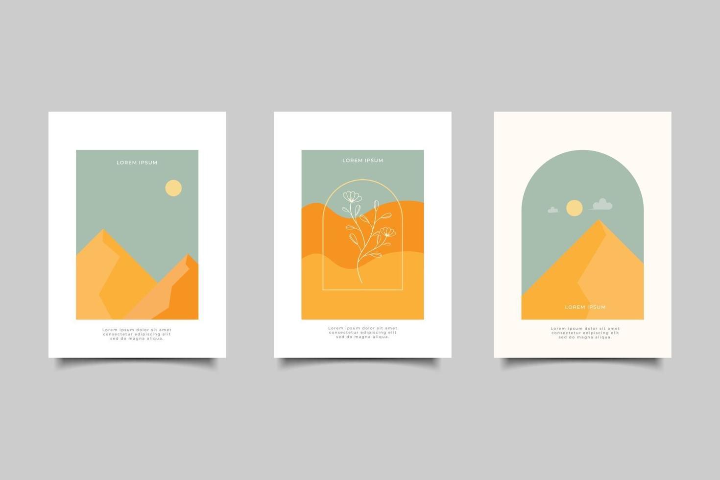 Modern landscape vintage vector