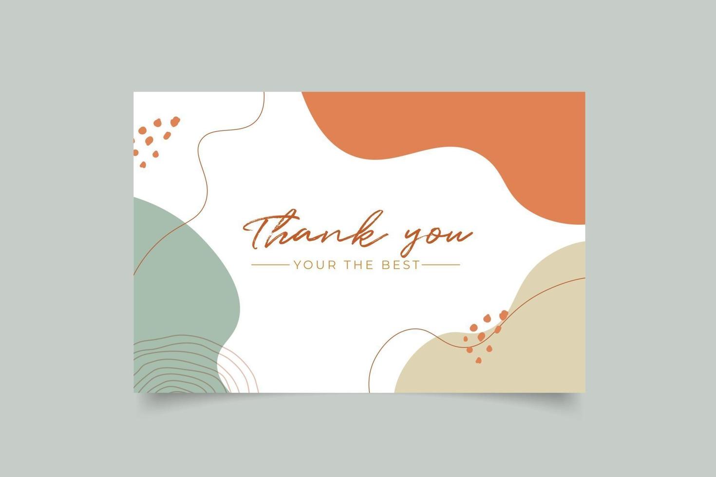 Template thank you card vector