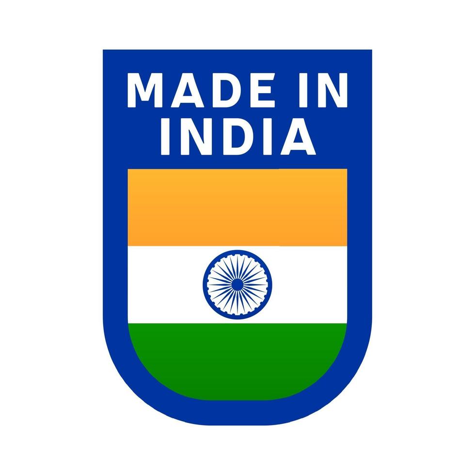Made in india icon. national country flag Stamp vector