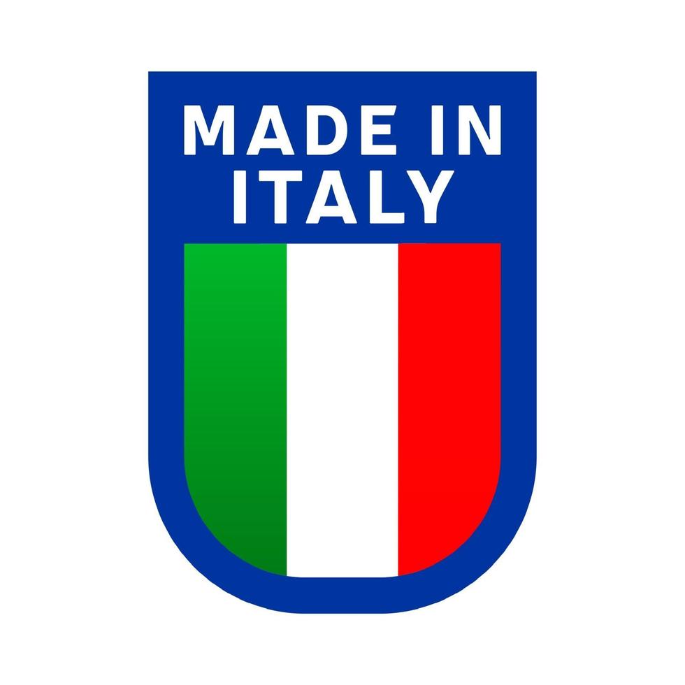 Made in italy icon. national country flag Stamp vector