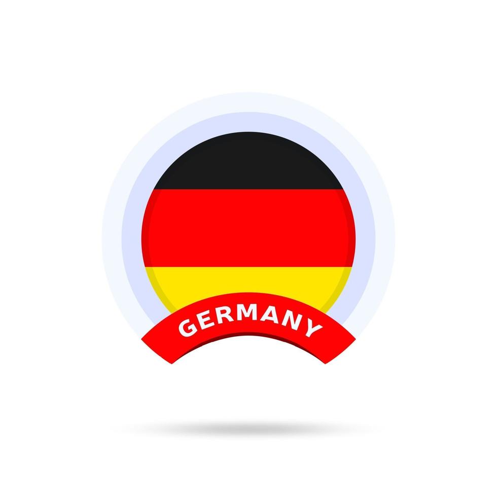 germany national flag Circle button Icon vector