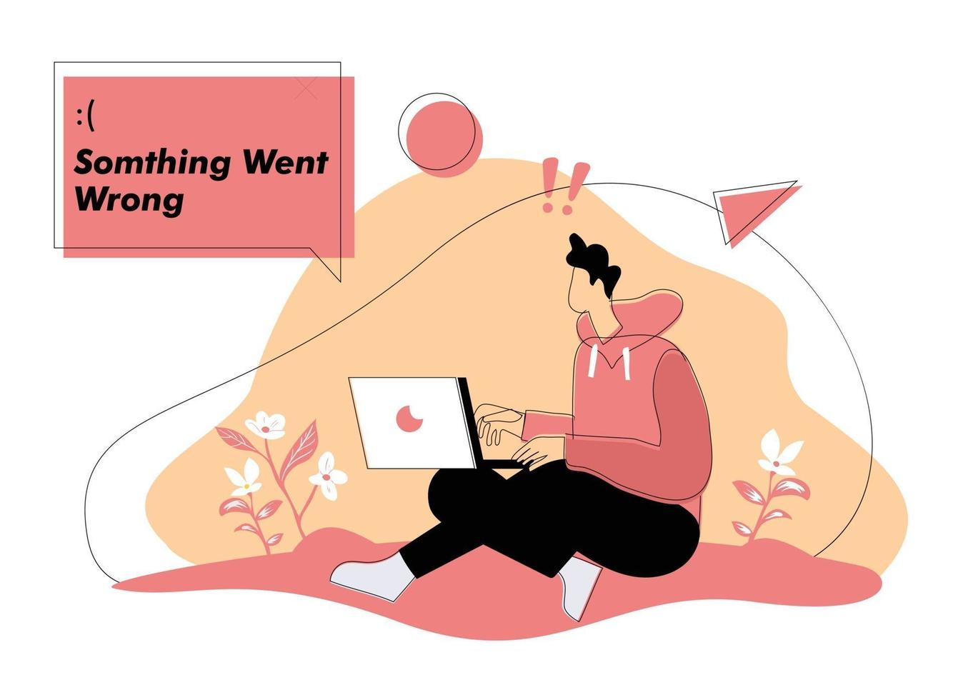 Something went wrong illustration concept vector