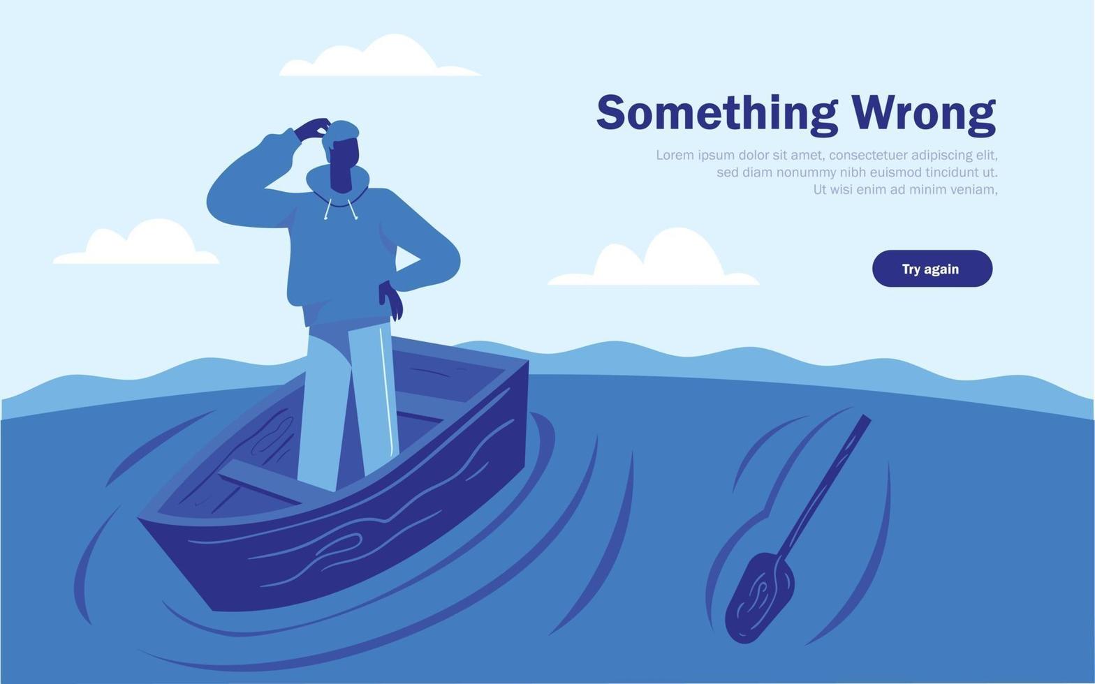 Something wrong concept illustration vector