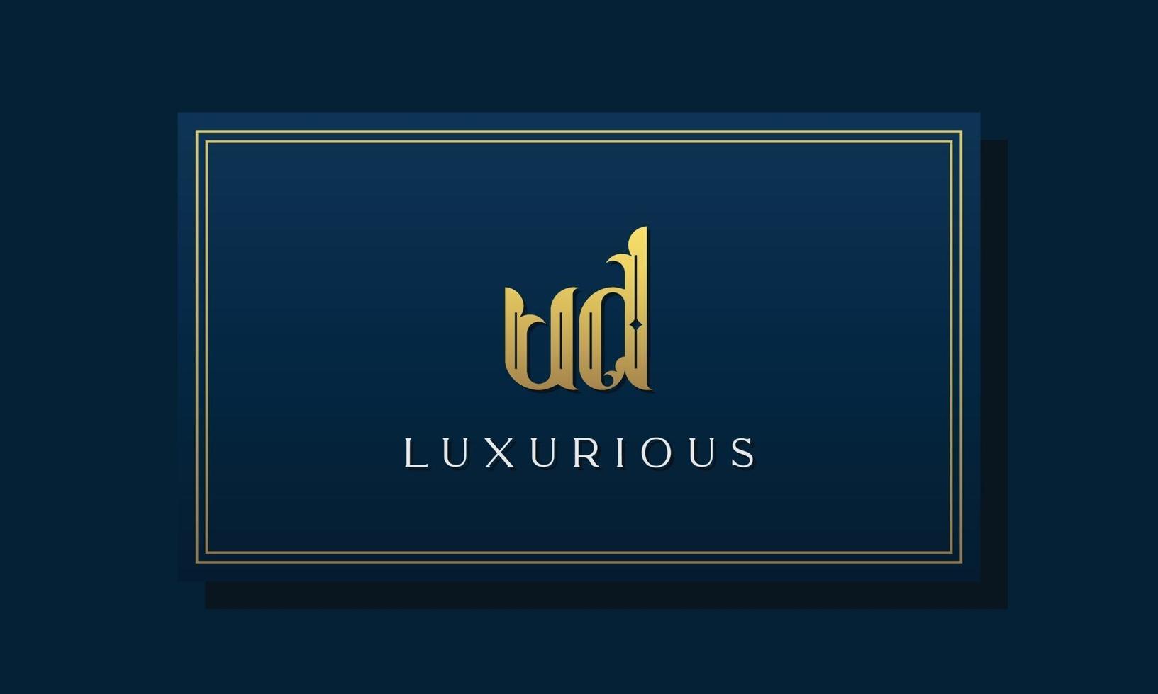 Vintage royal initial letters UD logo. vector