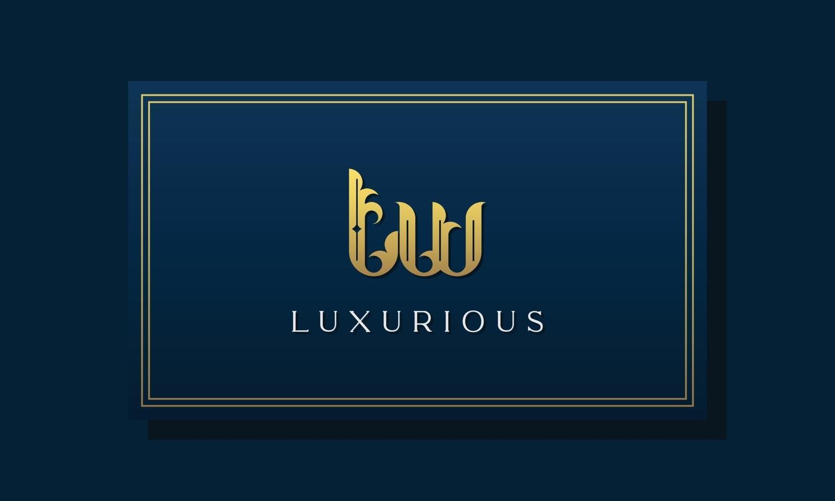 Vintage royal initial letters TW logo. vector