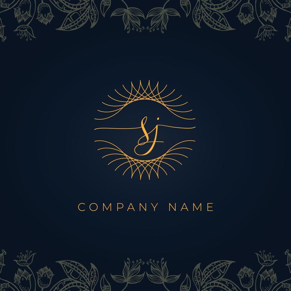 Elegant luxury letter SJ logo. vector