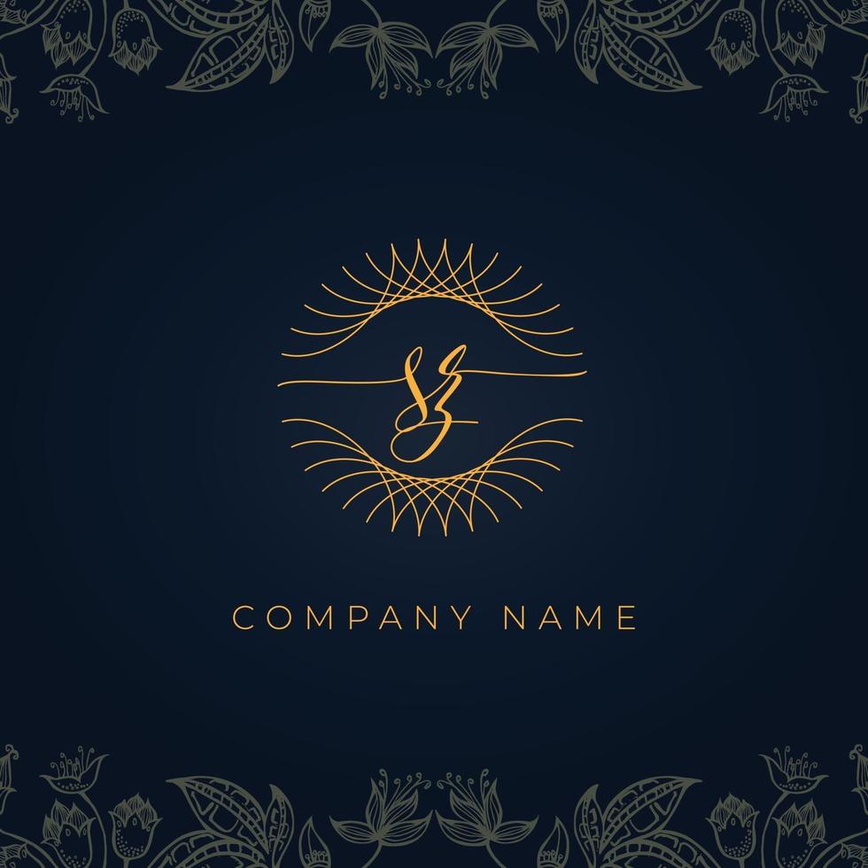 Elegant luxury letter SZ logo. vector