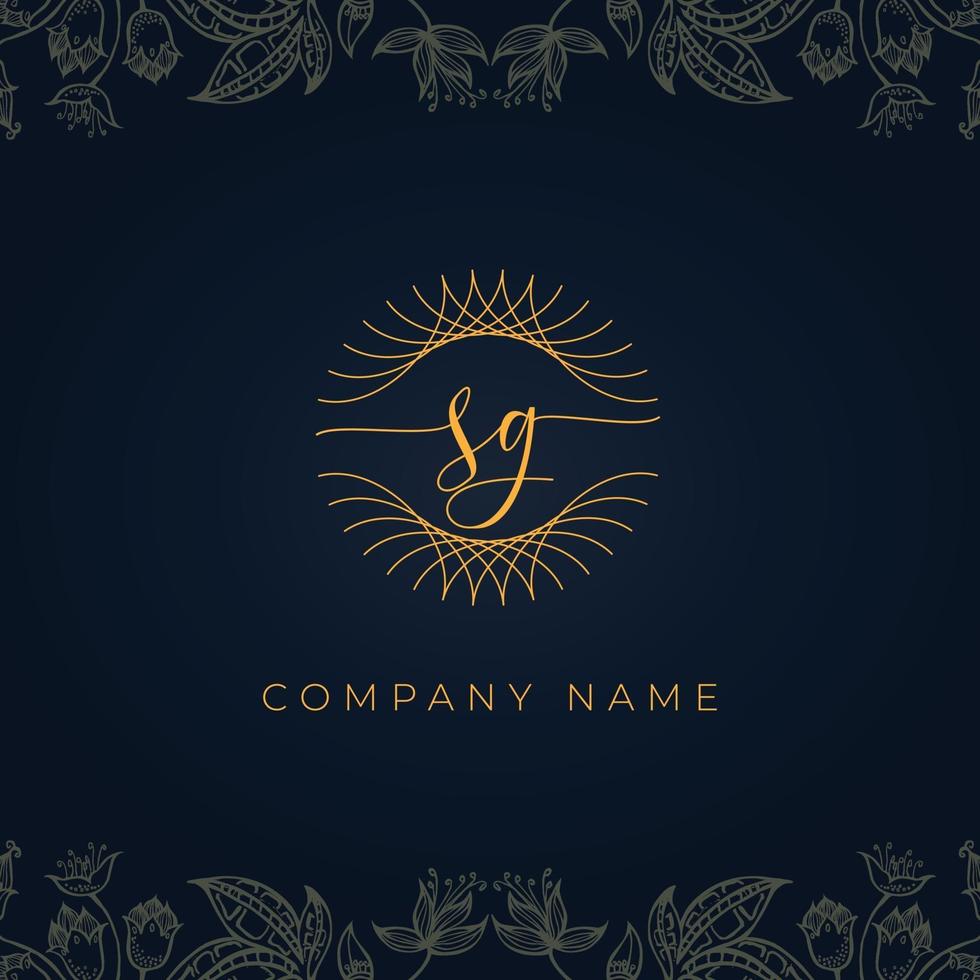 Elegant luxury letter SG logo. vector