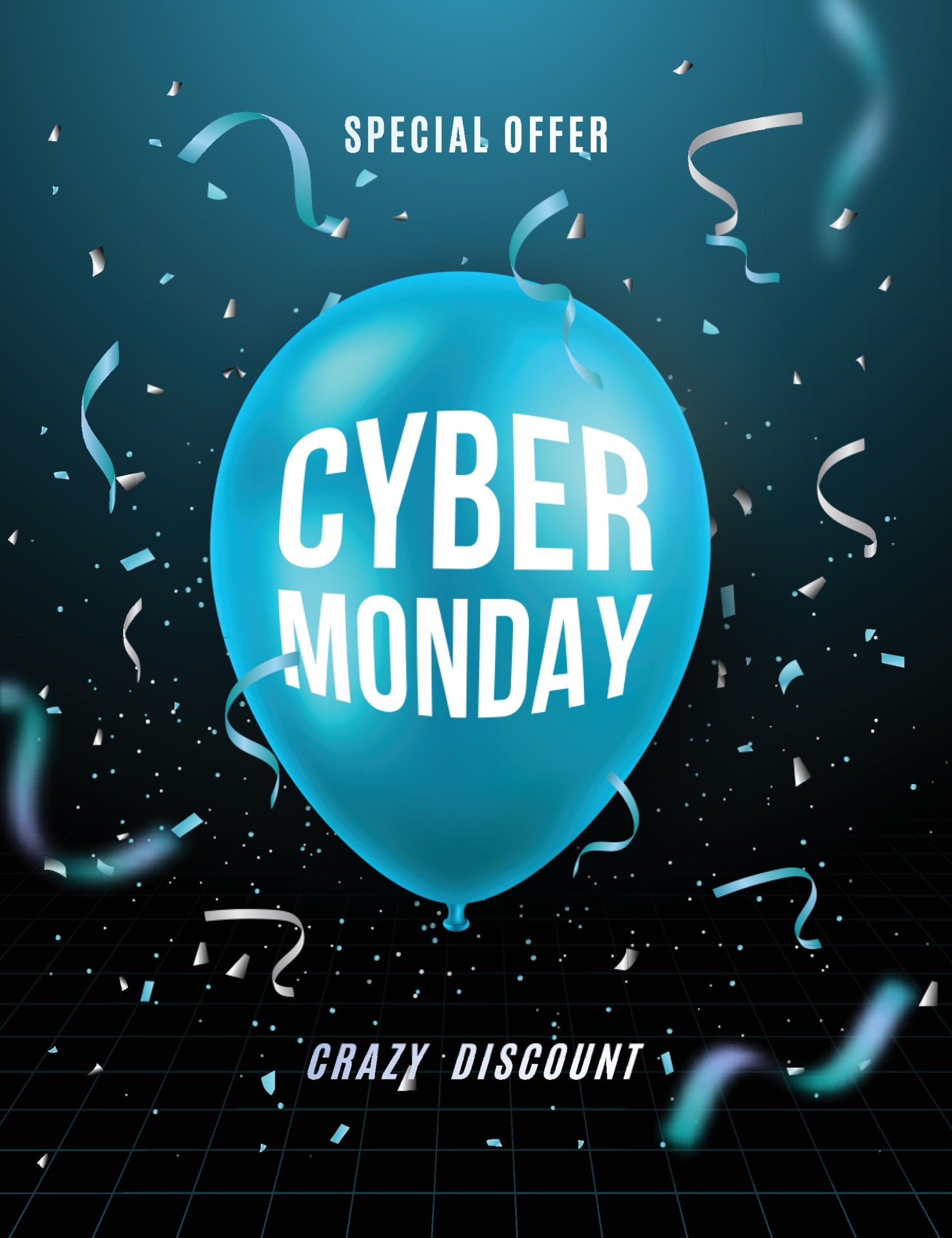 Cyber Monday 3d background. 3261421 Vector Art at Vecteezy