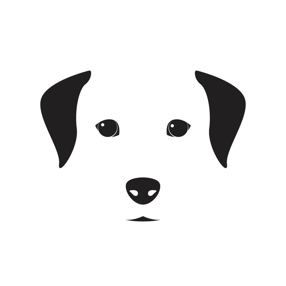 Cute dog simple design for emblem vector