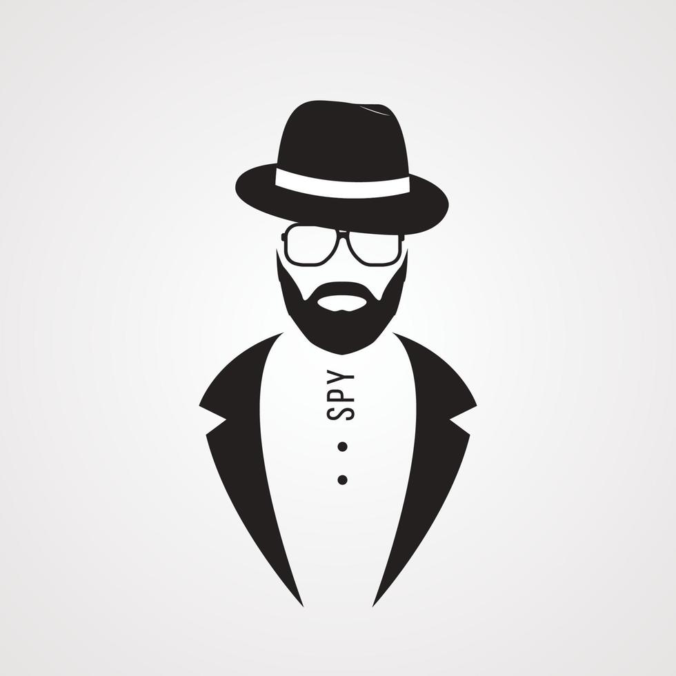 Man in suit, hat and sunglasses. vector