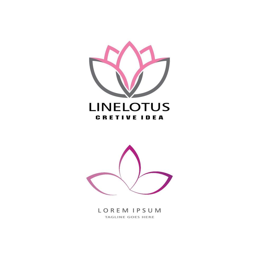 Beauty Vector lotus flowers design logo Template icon