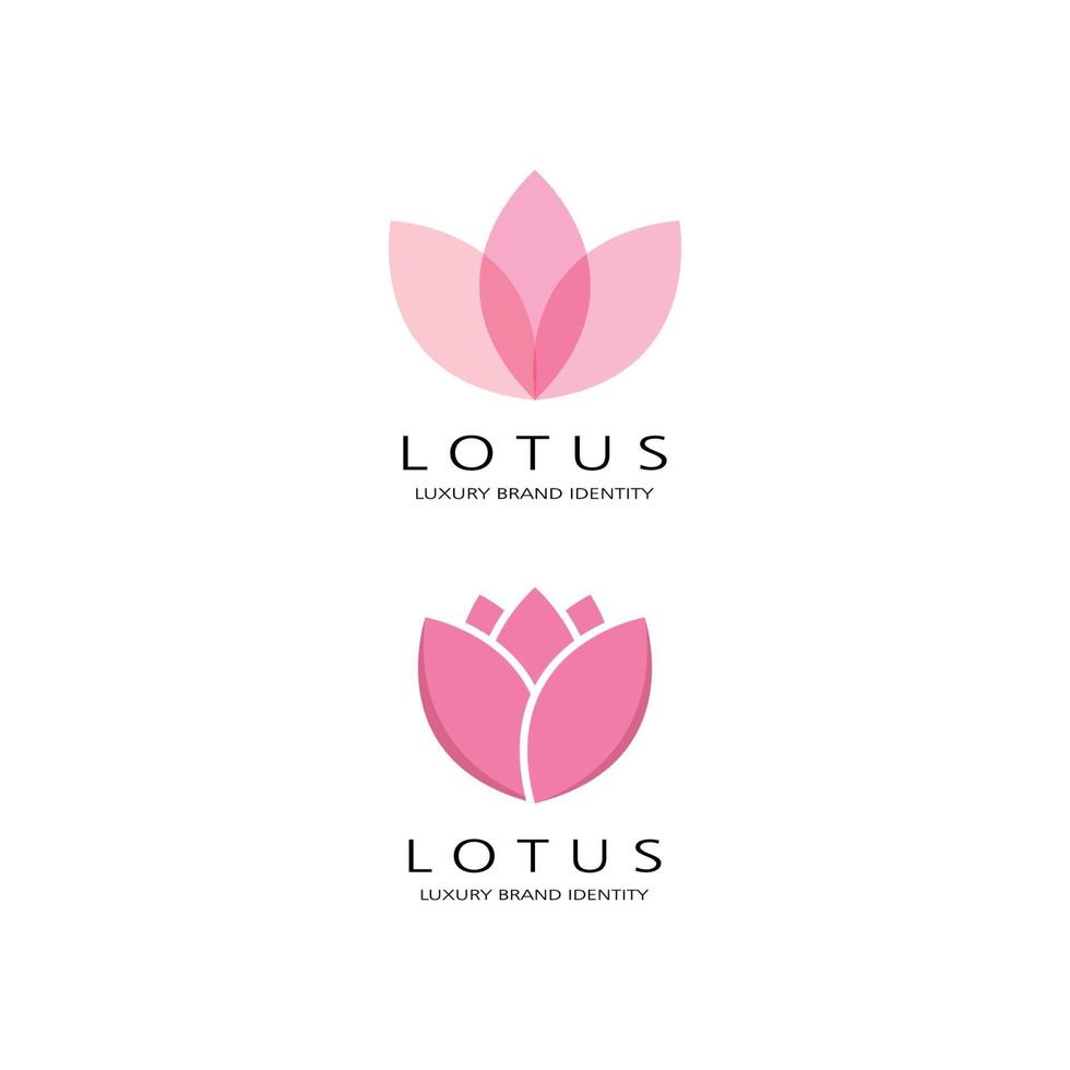 Beauty Vector lotus flowers design logo Template icon