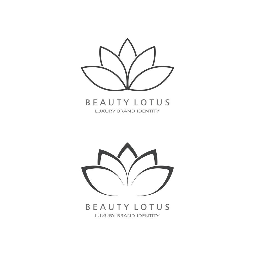 icono de plantilla de logotipo de diseño de flores de loto de vector de belleza