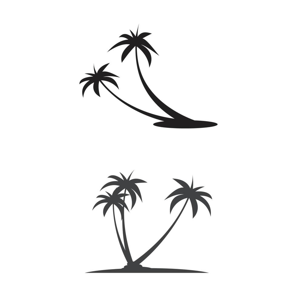 Palm tree summer logo template vector illustration