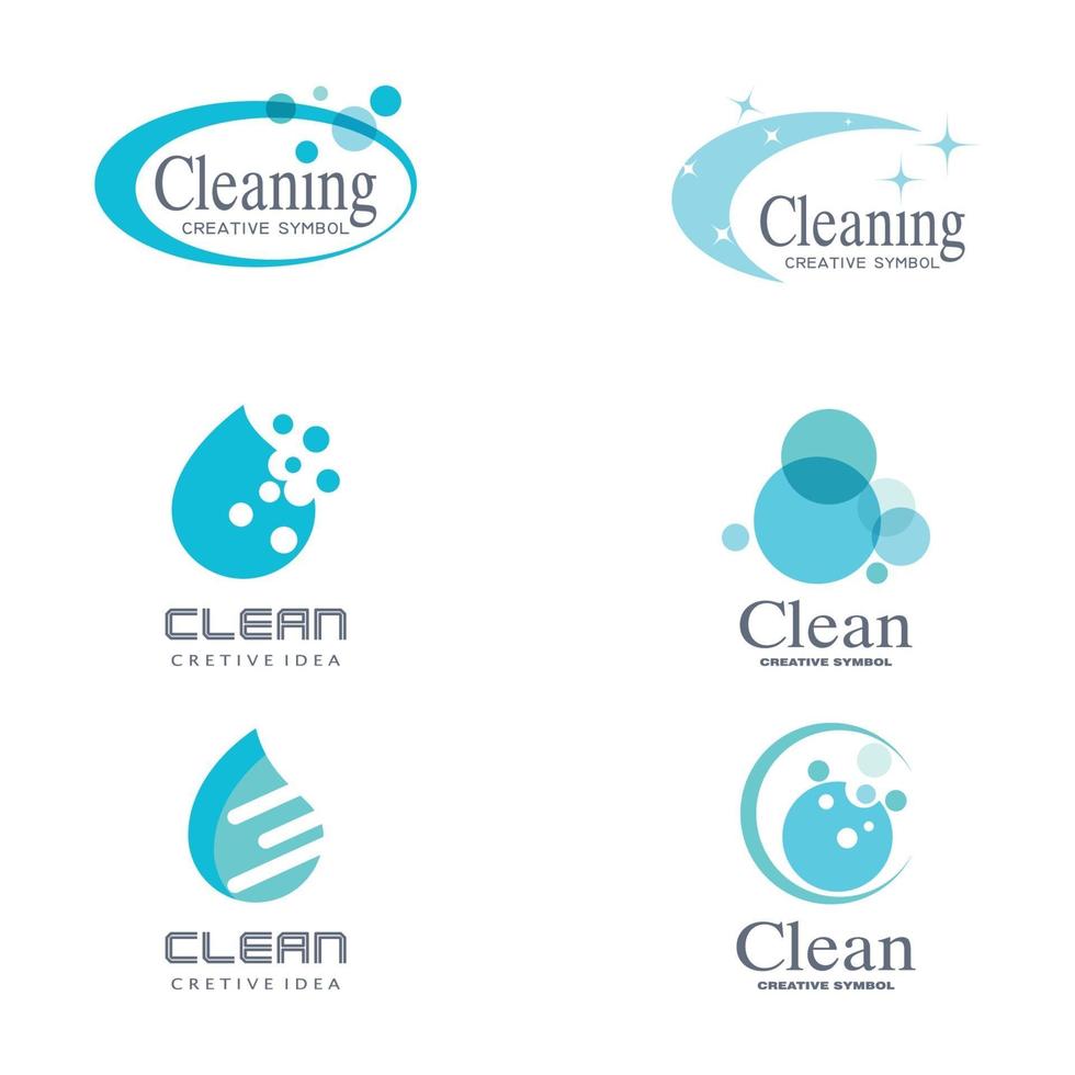 cleaning clean service logo icon vector template