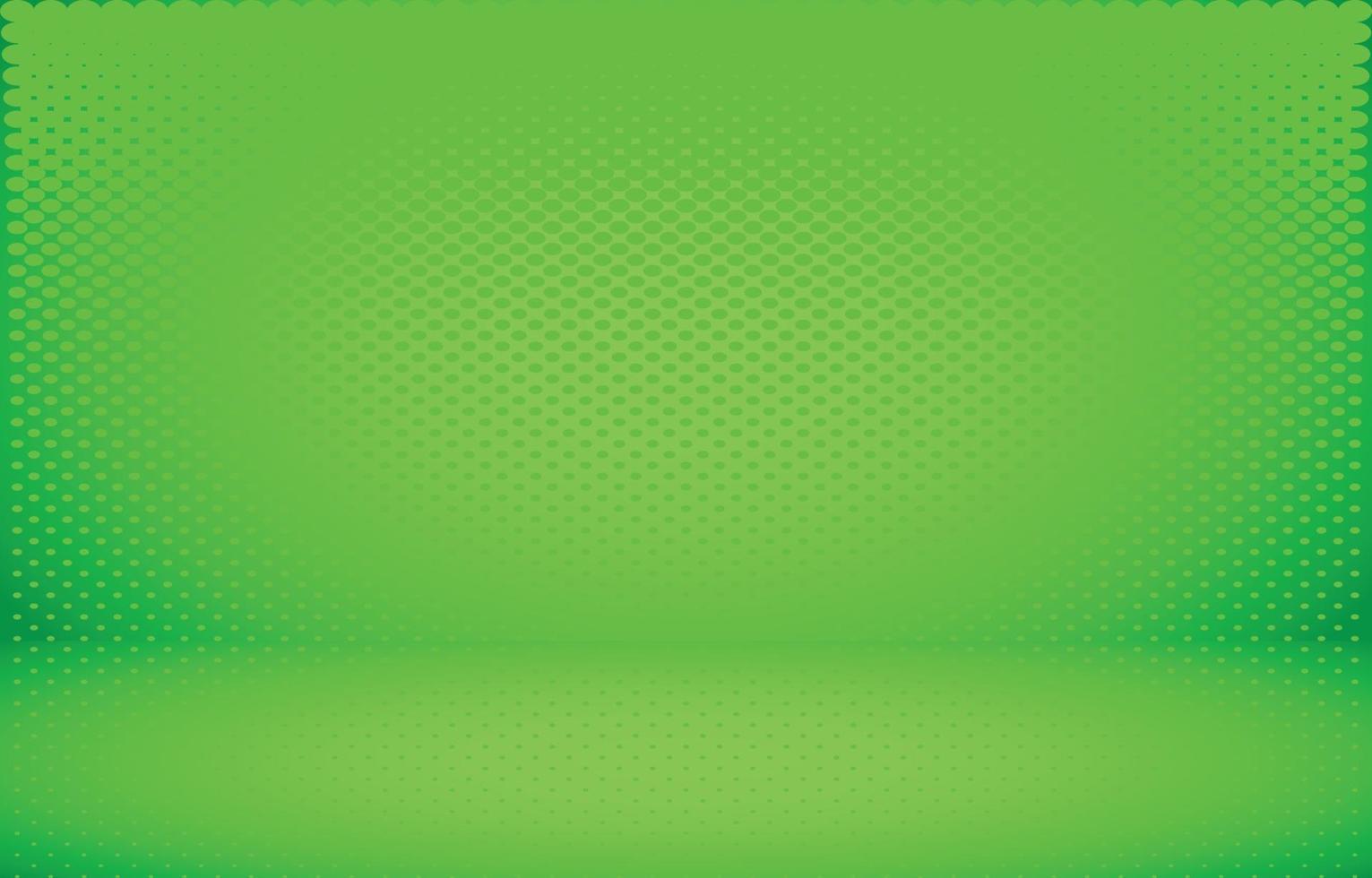 Green studio empty room background vector